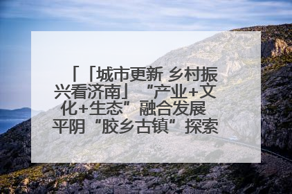 「城市更新 乡村振兴看济南」“产业+文化+生态”融合发展 平阴“胶乡古镇”探索振兴路径成效显著
