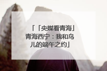 「央媒看青海」青海西宁：我和鸟儿的端午之约