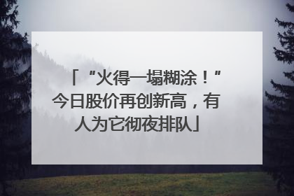 “火得一塌糊涂！”今日股价再创新高，有人为它彻夜排队