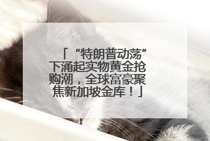 “特朗普动荡”下涌起实物黄金抢购潮，全球富豪聚焦新加坡金库！