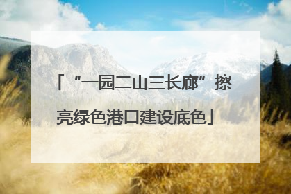 “一园二山三长廊”擦亮绿色港口建设底色