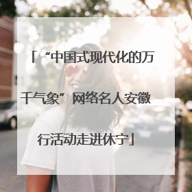 “中国式现代化的万千气象”网络名人安徽行活动走进休宁