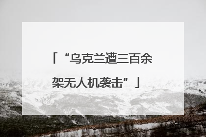 “乌克兰遭三百余架无人机袭击”
