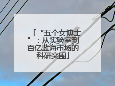 “五个女博士”：从实验室到百亿蓝海市场的科研突围
