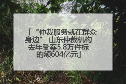 “仲裁服务就在群众身边” 山东仲裁机构去年受案5.8万件标的额604亿元