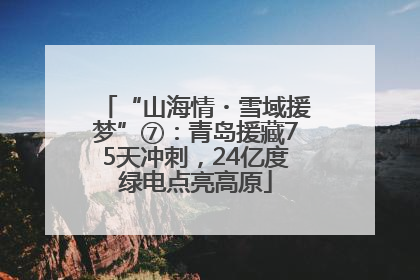 “山海情・雪域援梦”⑦：青岛援藏75天冲刺，24亿度绿电点亮高原
