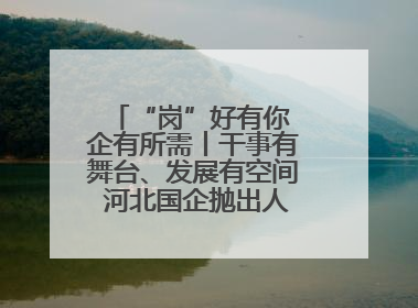 “岗”好有你 企有所需丨干事有舞台、发展有空间 河北国企抛出人才“橄榄枝”