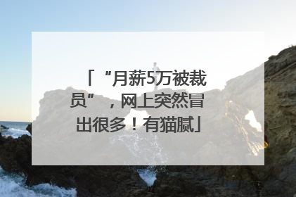 “月薪5万被裁员”，网上突然冒出很多！有猫腻