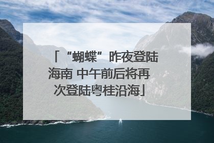 “蝴蝶”昨夜登陆海南 中午前后将再次登陆粤桂沿海