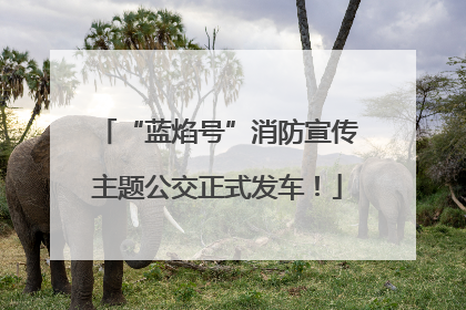 “蓝焰号”消防宣传主题公交正式发车！