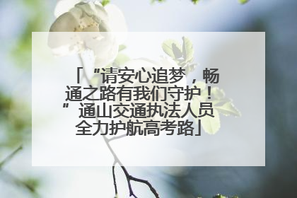 “请安心追梦，畅通之路有我们守护！”通山交通执法人员全力护航高考路