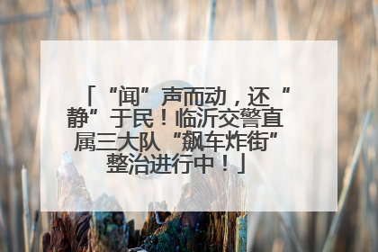 “闻”声而动，还“静”于民！临沂交警直属三大队“飙车炸街”整治进行中！