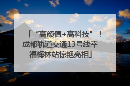 “高颜值+高科技”！成都轨道交通13号线幸福梅林站惊艳亮相