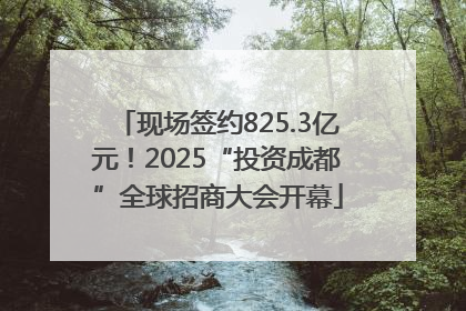 现场签约825.3亿元！2025“投资成都”全球招商大会开幕
