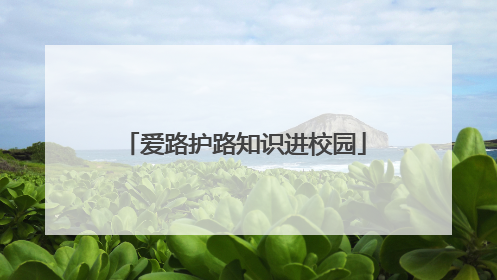 爱路护路知识进校园