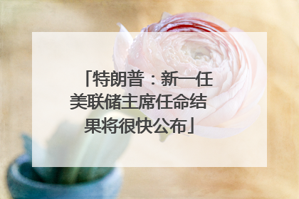 特朗普：新一任美联储主席任命结果将很快公布