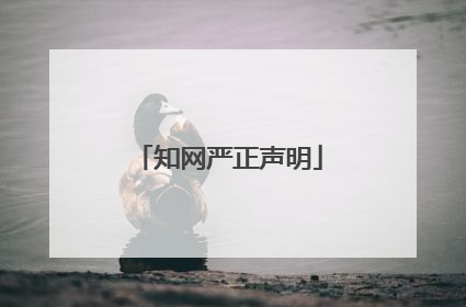 知网严正声明