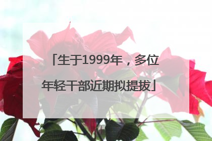 生于1999年，多位年轻干部近期拟提拔