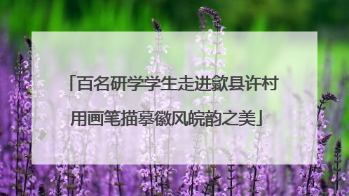 百名研学学生走进歙县许村 用画笔描摹徽风皖韵之美
