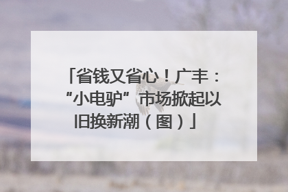 省钱又省心！广丰：“小电驴”市场掀起以旧换新潮（图）
