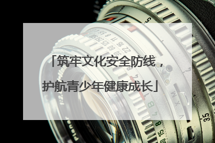 筑牢文化安全防线，护航青少年健康成长