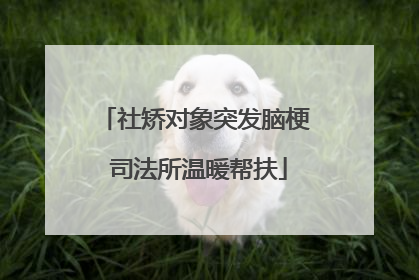 社矫对象突发脑梗 司法所温暖帮扶