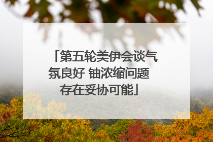 第五轮美伊会谈气氛良好 铀浓缩问题存在妥协可能