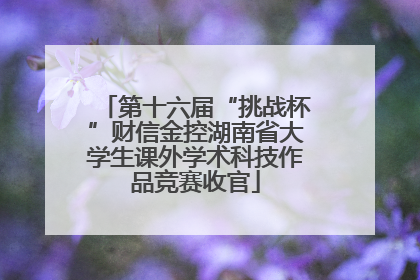 第十六届“挑战杯”财信金控湖南省大学生课外学术科技作品竞赛收官