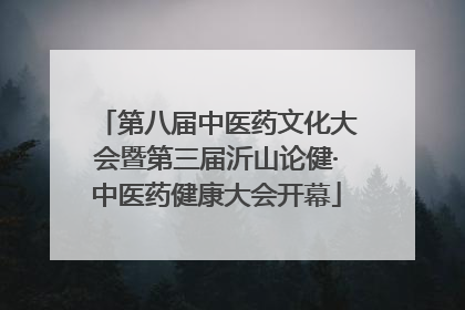第八届中医药文化大会暨第三届沂山论健·中医药健康大会开幕
