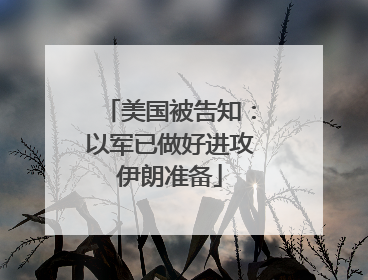 美国被告知：以军已做好进攻伊朗准备