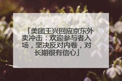 美团王兴回应京东外卖冲击：欢迎参与者入场，坚决反对内卷，对长期很有信心