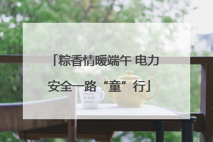 粽香情暖端午 电力安全一路“童”行