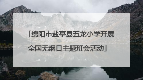绵阳市盐亭县五龙小学开展全国无烟日主题班会活动