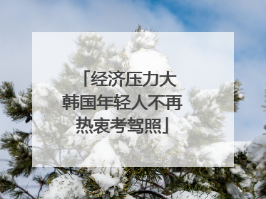 经济压力大 韩国年轻人不再热衷考驾照