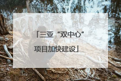 三亚“双中心”项目加快建设