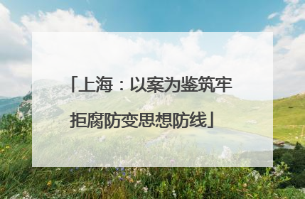 上海：以案为鉴筑牢拒腐防变思想防线