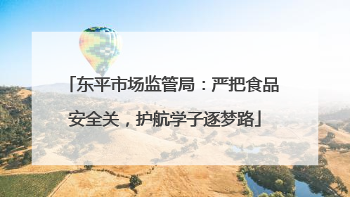 东平市场监管局：严把食品安全关，护航学子逐梦路