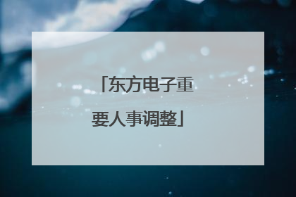 东方电子重要人事调整