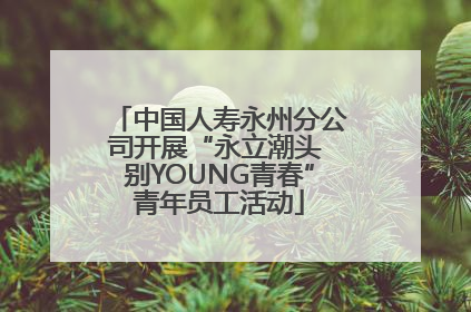 中国人寿永州分公司开展“永立潮头 别YOUNG青春”青年员工活动