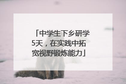 中学生下乡研学5天，在实践中拓宽视野锻炼能力