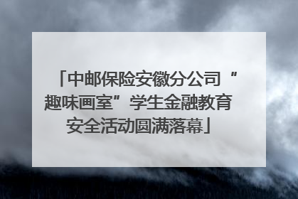 中邮保险安徽分公司“趣味画室”学生金融教育安全活动圆满落幕