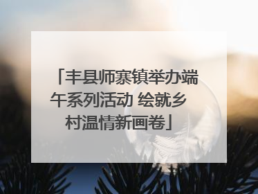 丰县师寨镇举办端午系列活动 绘就乡村温情新画卷