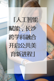 人工智能赋能，长沙跨学科融合开启公共美育新进程