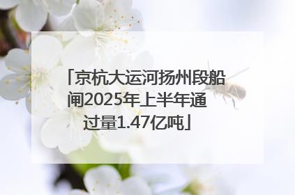 京杭大运河扬州段船闸2025年上半年通过量1.47亿吨