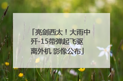 亮剑西太！大雨中歼-15带弹起飞驱离外机 影像公布