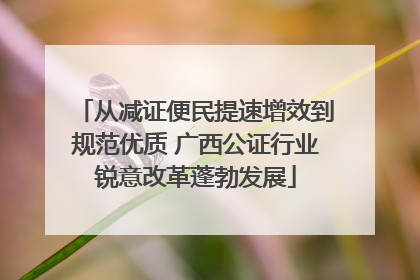 从减证便民提速增效到规范优质 广西公证行业锐意改革蓬勃发展