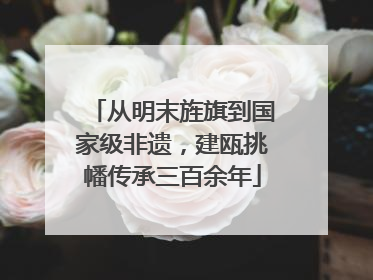 从明末旌旗到国家级非遗，建瓯挑幡传承三百余年