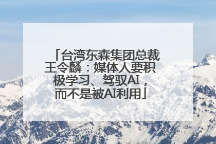 台湾东森集团总裁王令麟：媒体人要积极学习、驾驭AI，而不是被AI利用