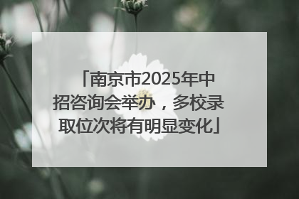 南京市2025年中招咨询会举办，多校录取位次将有明显变化