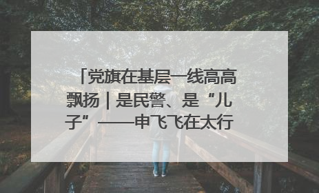 党旗在基层一线高高飘扬｜是民警、是“儿子”——申飞飞在太行山中的一线坚守